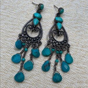 Turquoise Chandelier Earrings